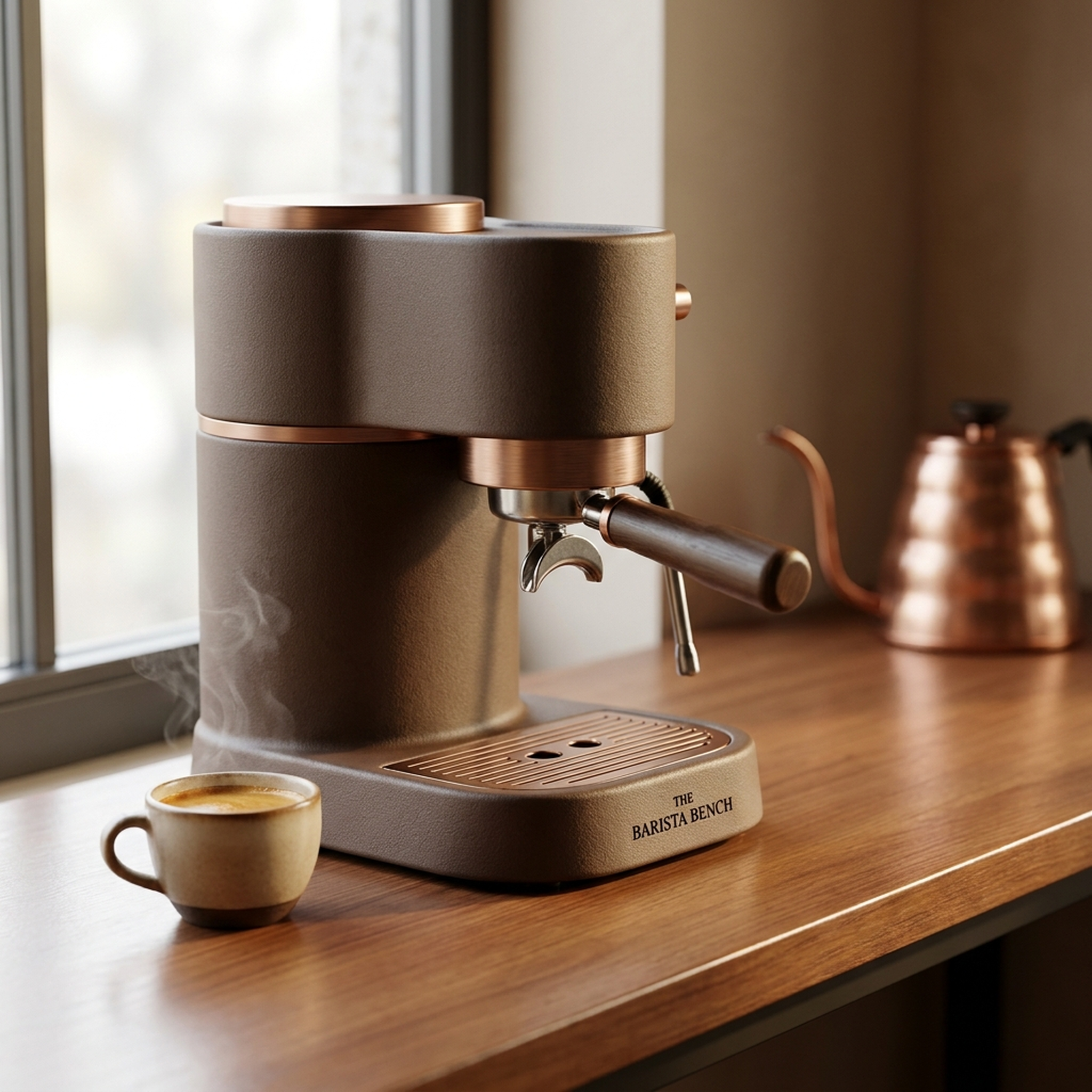 Matte Dual-Boiler Espresso Machine — Stoneware