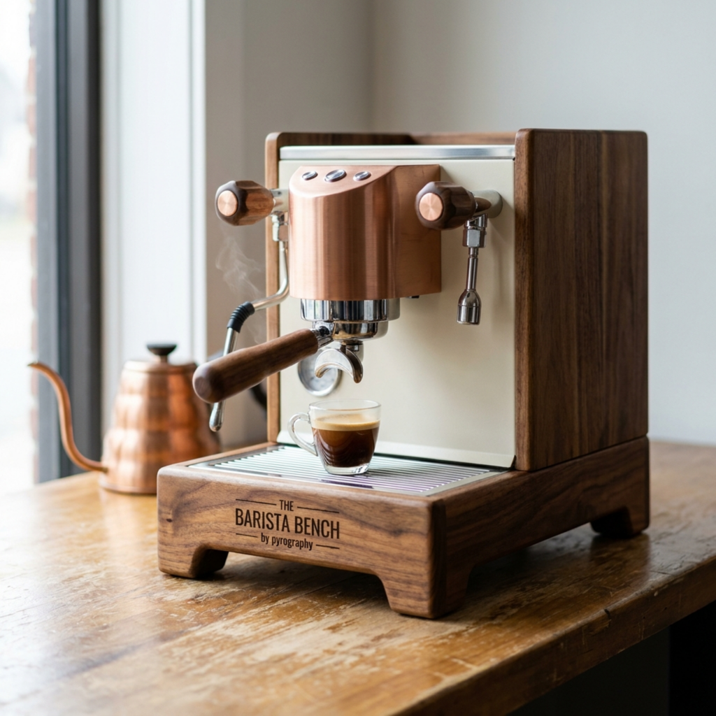 Heritage Acacia Semi-Automatic Espresso Machine