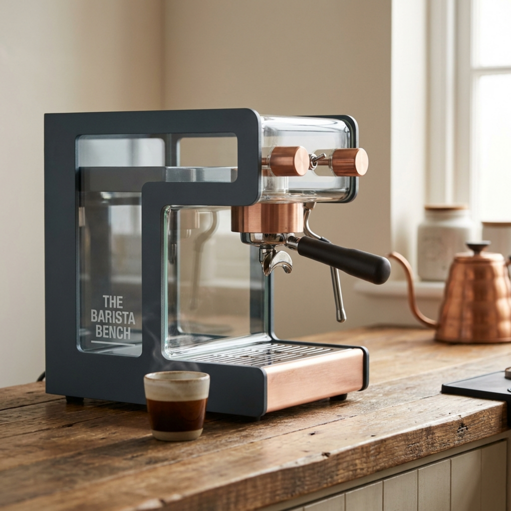 Slate Borosilicate Glass Dual-Boiler Espresso Machine