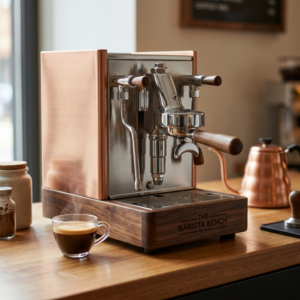 Heritage Acacia Dual-Boiler Espresso Machine