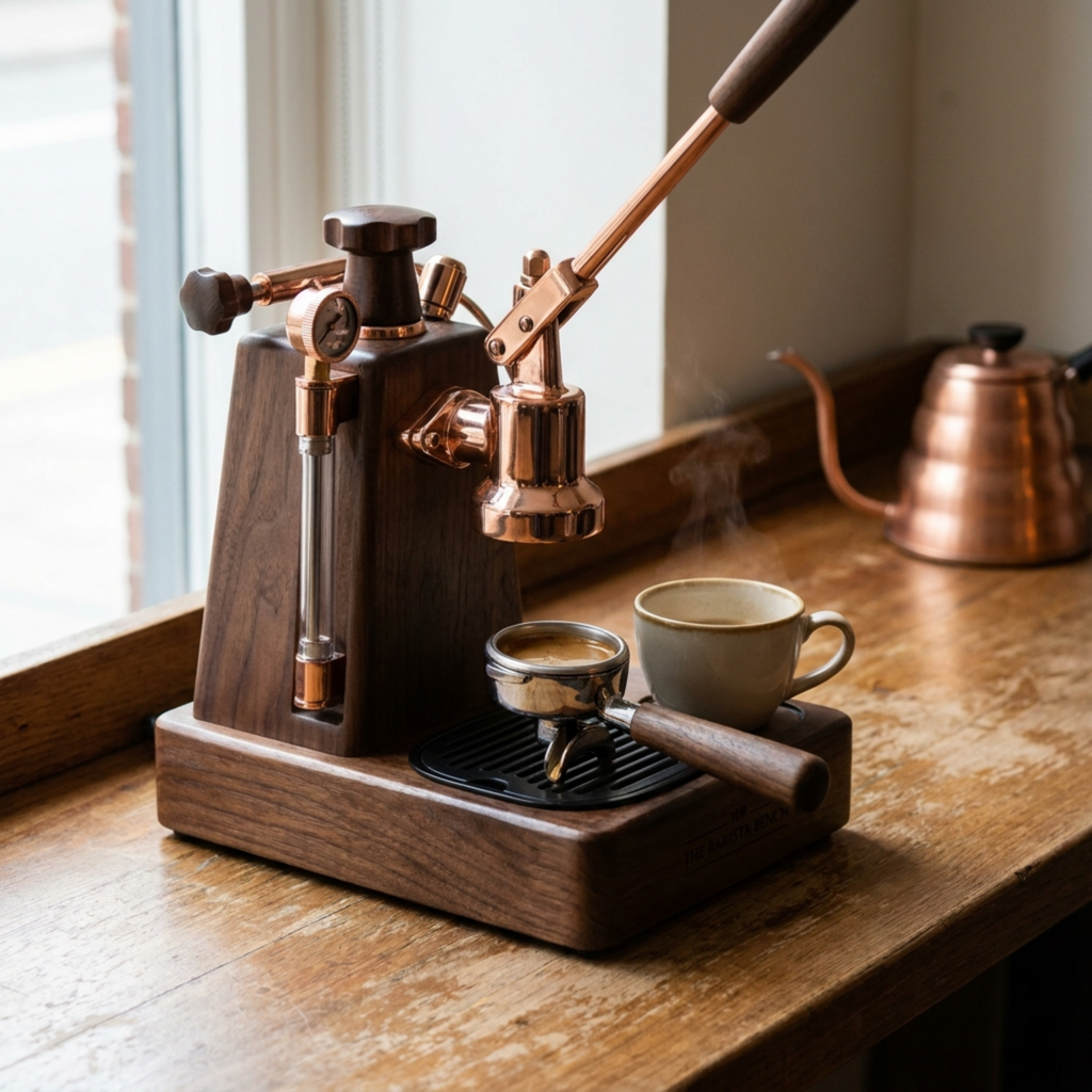 Studio Lever Espresso Machine — Walnut