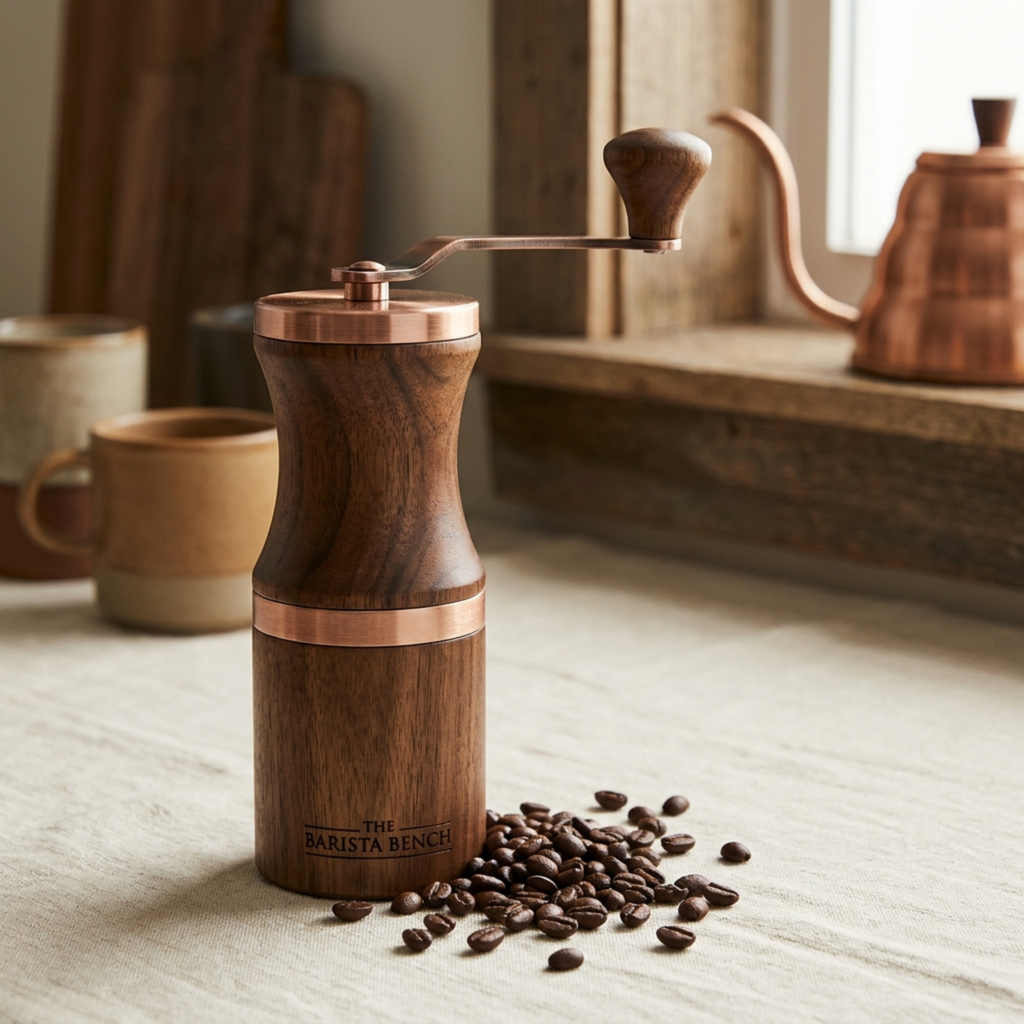 Slate Acacia Travel Hand Grinder