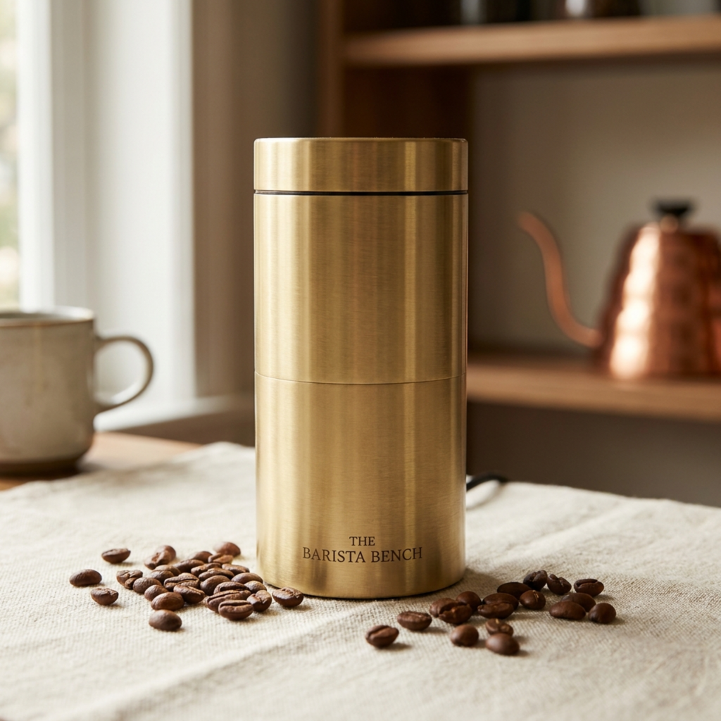 Matte Brass Electric Burr Grinder