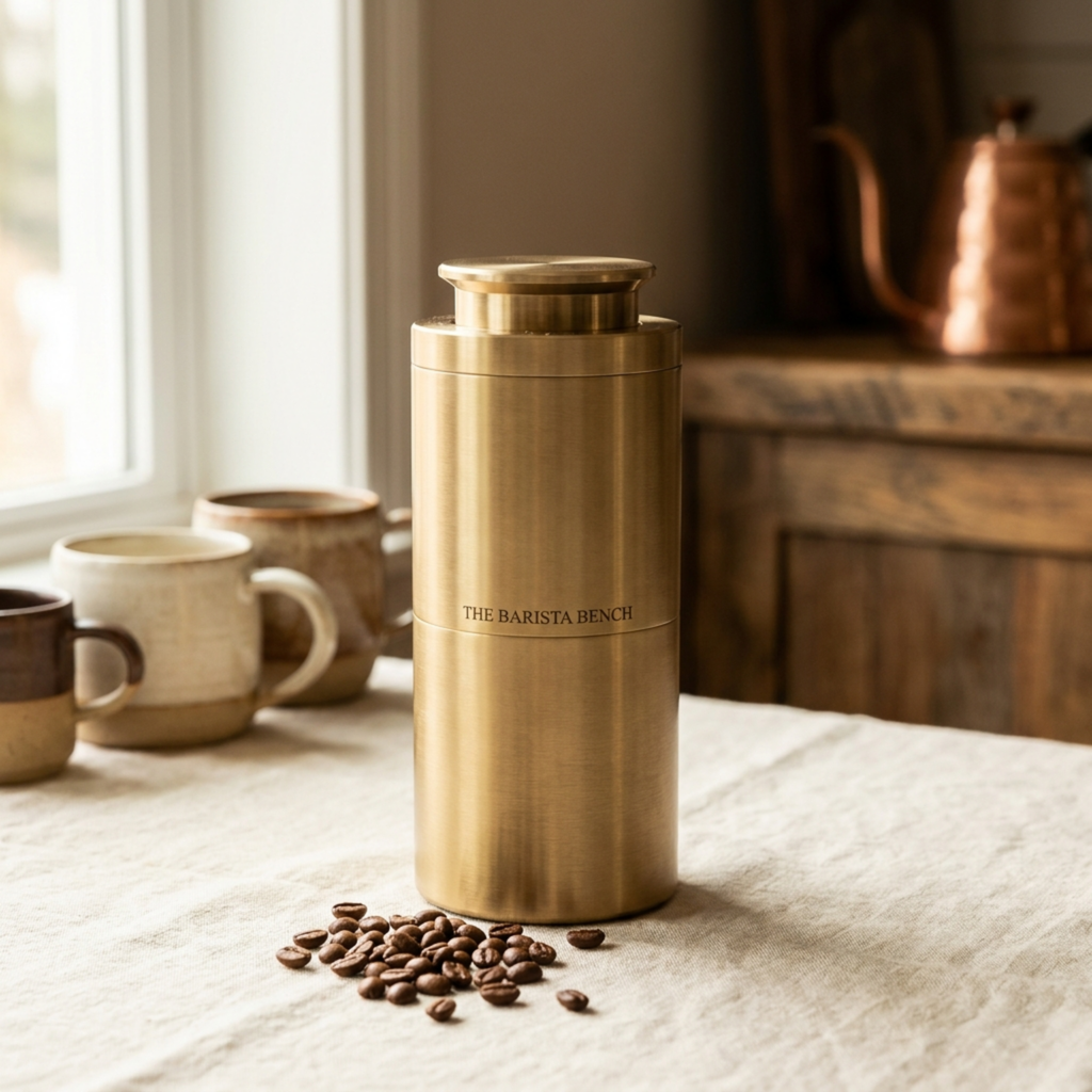 Matte Brass Flat-Burr Grinder