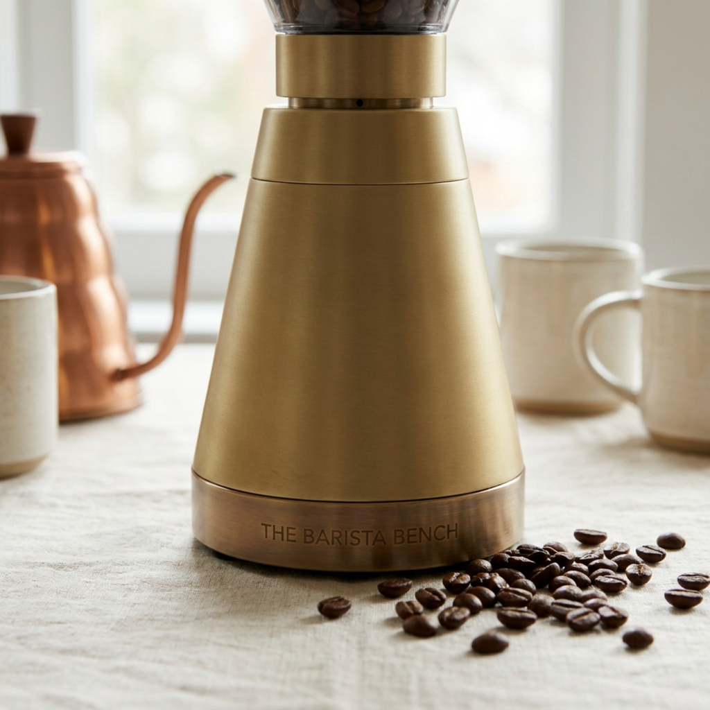 Matte Electric Burr Grinder — Brass