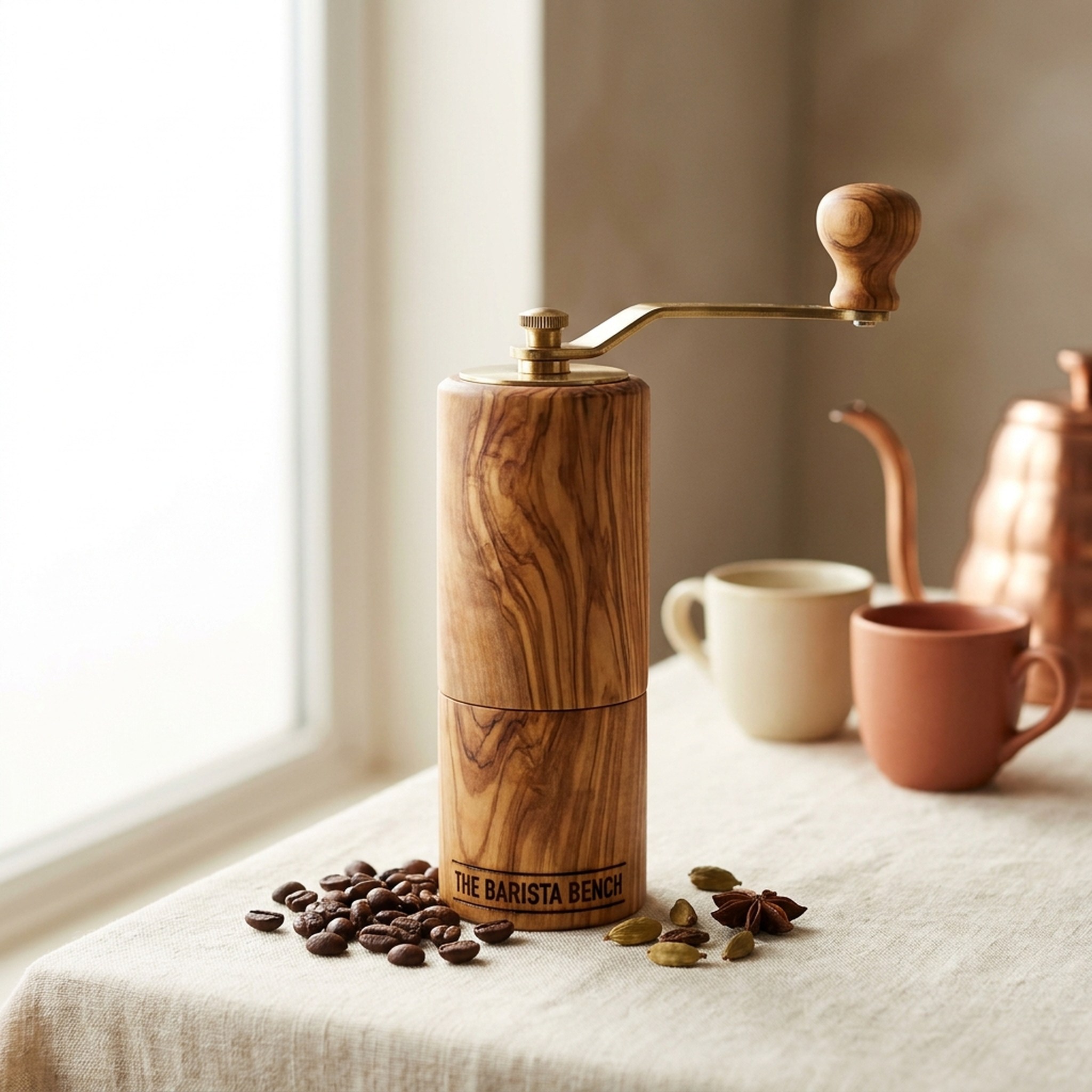 Roastery Olive Wood Espresso Grinder