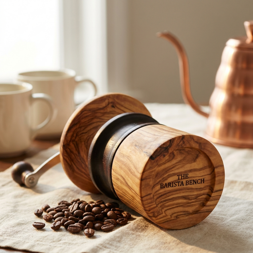 Signature Olive Wood Flat-Burr Grinder