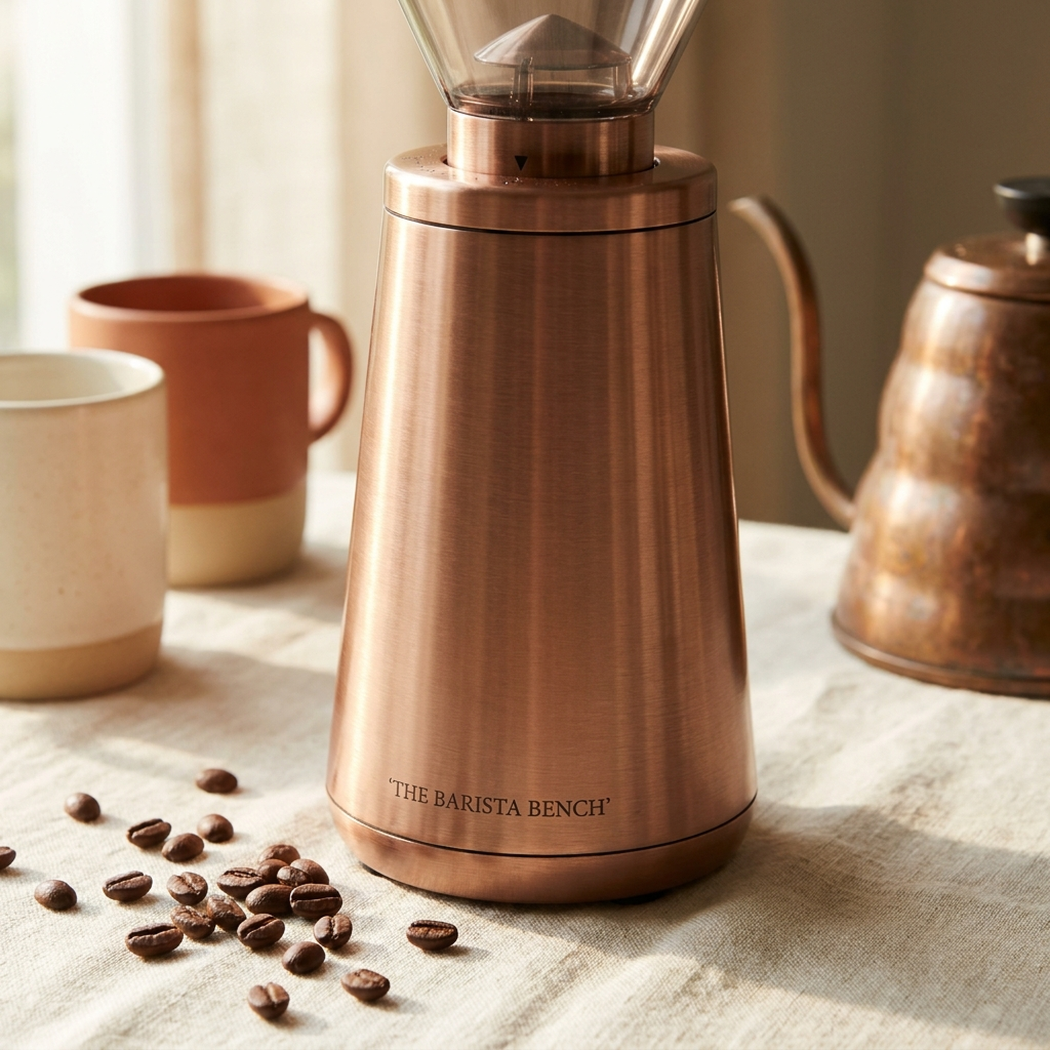 Everyday Brushed Copper Conical Burr Grinder