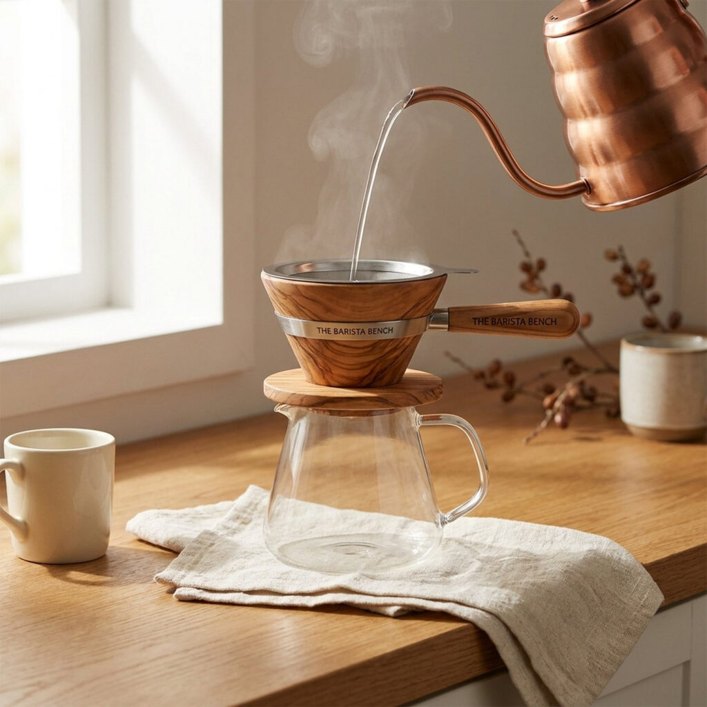 Field Olive Wood Wave Dripper