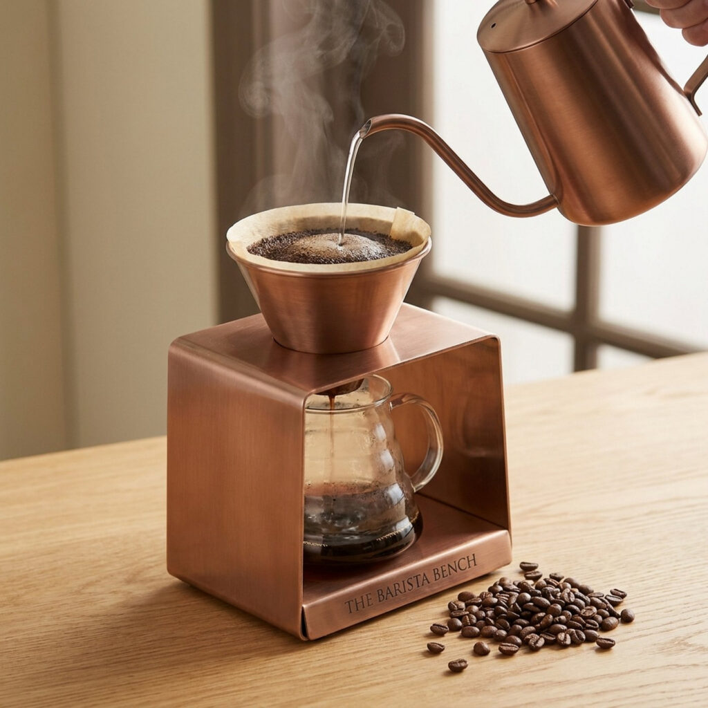 Nº7 Brushed Copper Pour-Over Stand
