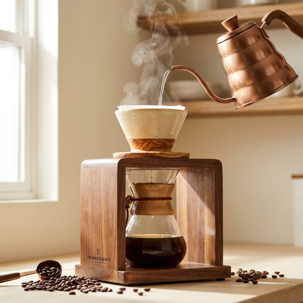 Signature Olive Wood Ceramic Dripper