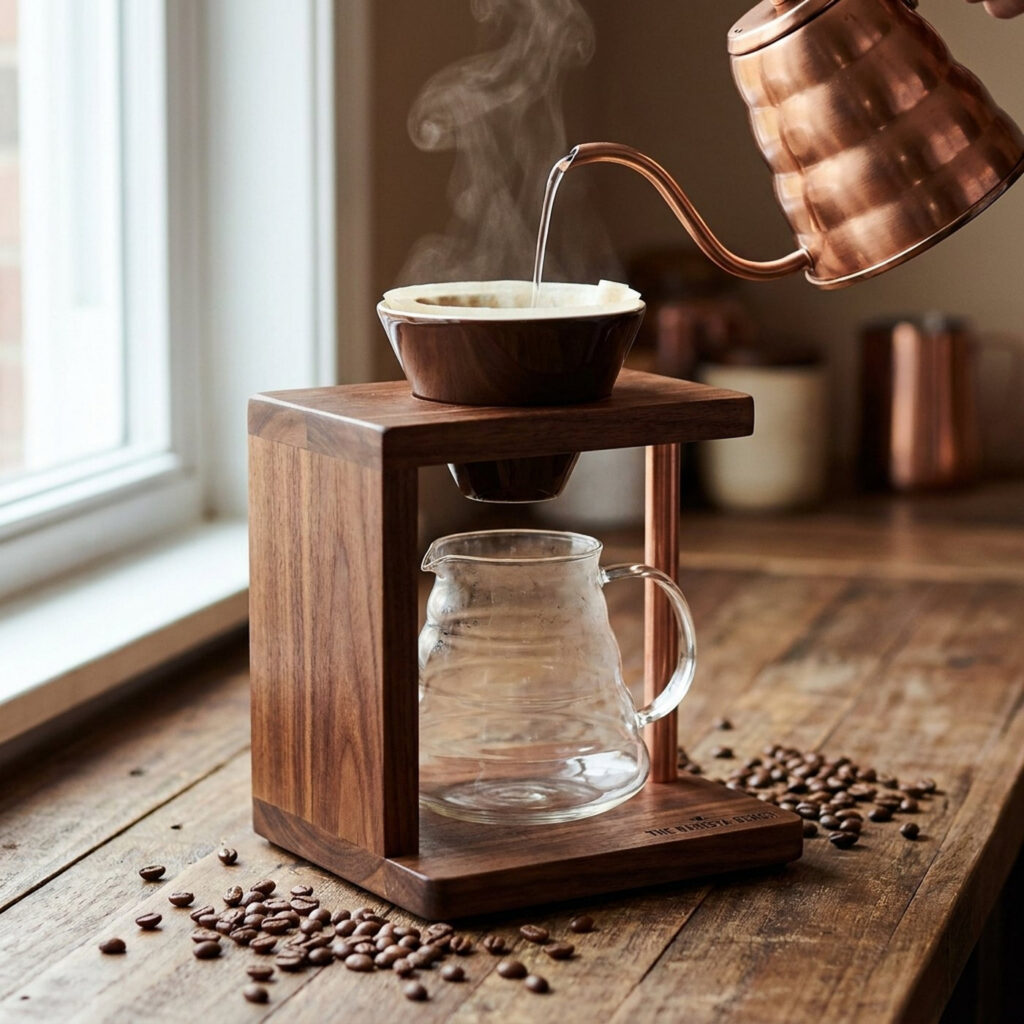 Copperline Acacia Pour-Over Stand