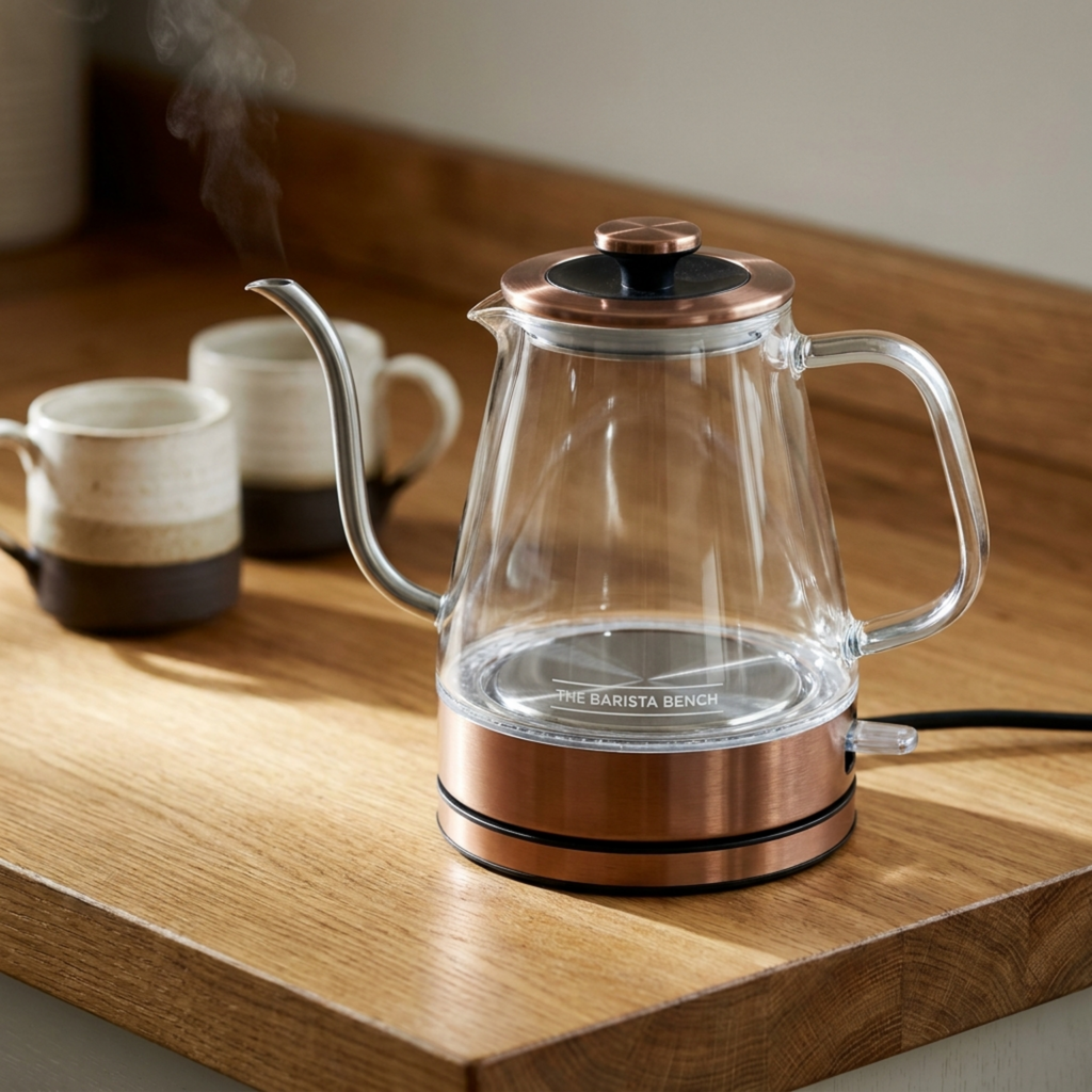 Field Borosilicate Glass Electric Gooseneck Kettle