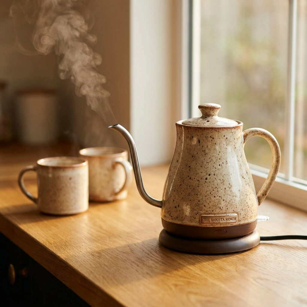 Signature Stoneware Electric Gooseneck Kettle