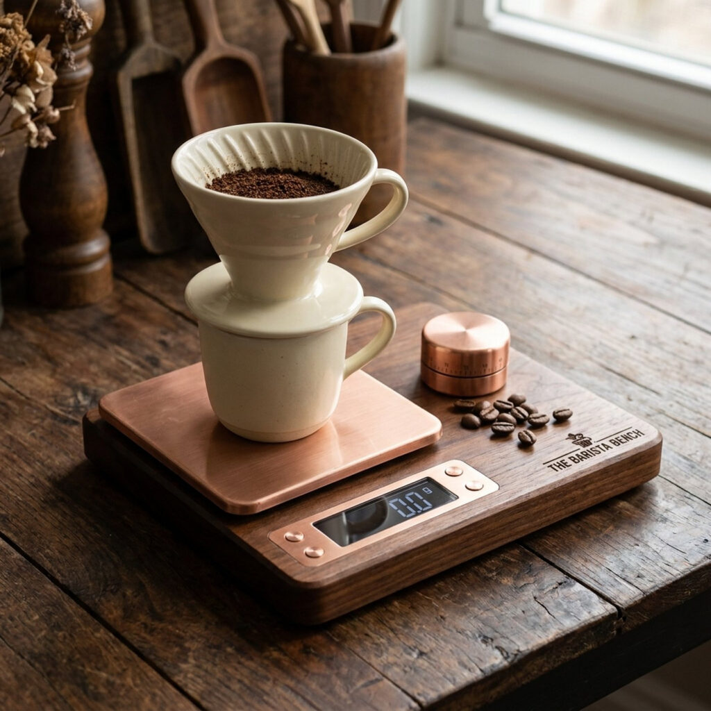 Copperline Walnut Espresso Scale with Timer