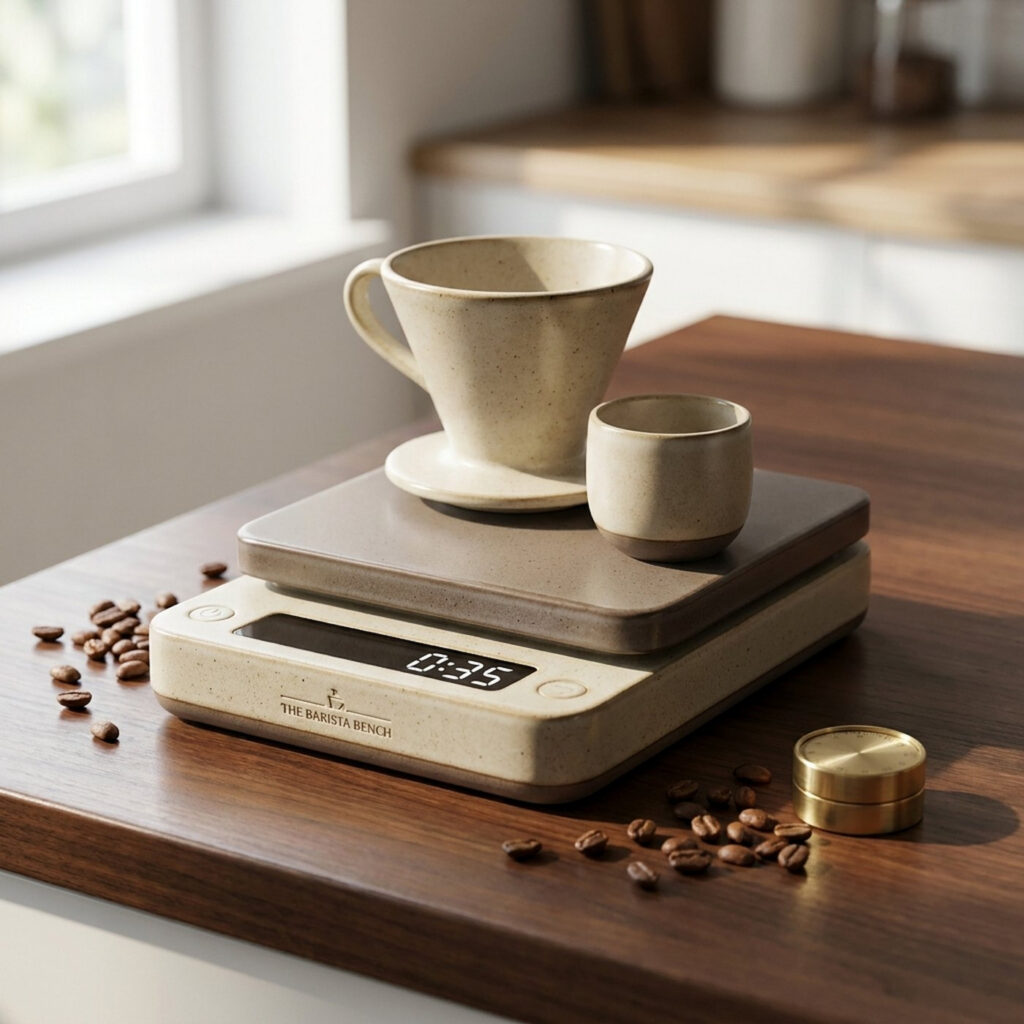 Matte Stoneware Espresso Scale with Timer