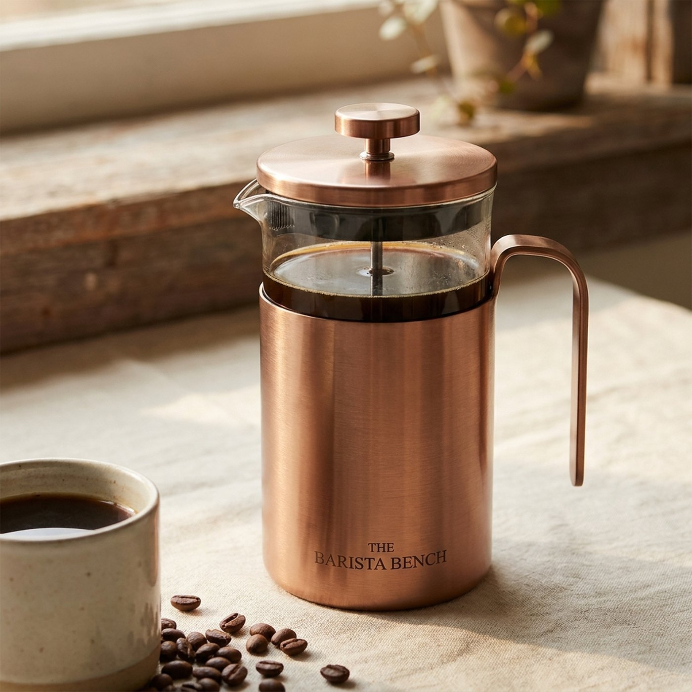 Field Brushed Copper Travel Press