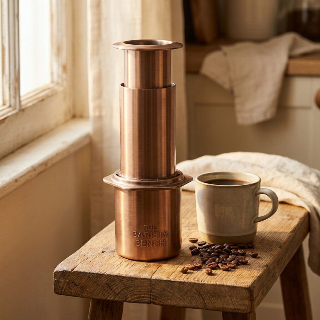 Signature Brushed Copper AeroPress-Style Press