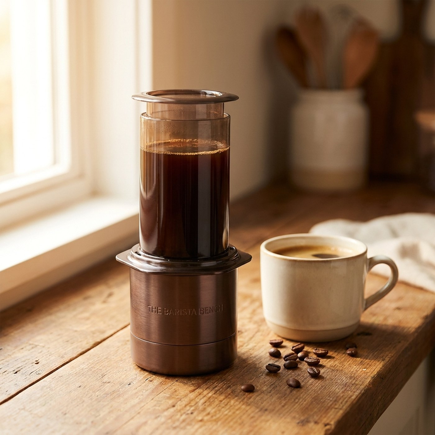Signature Powder-Coated Steel AeroPress-Style Press