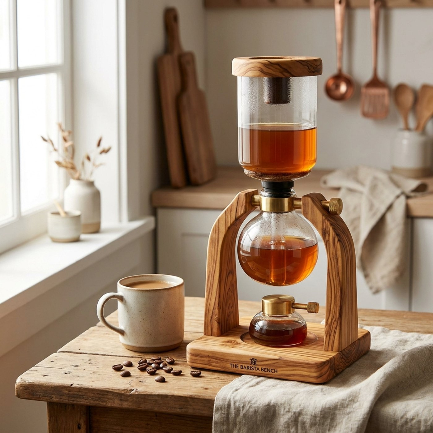 Craft Olive Wood Siphon Brewer