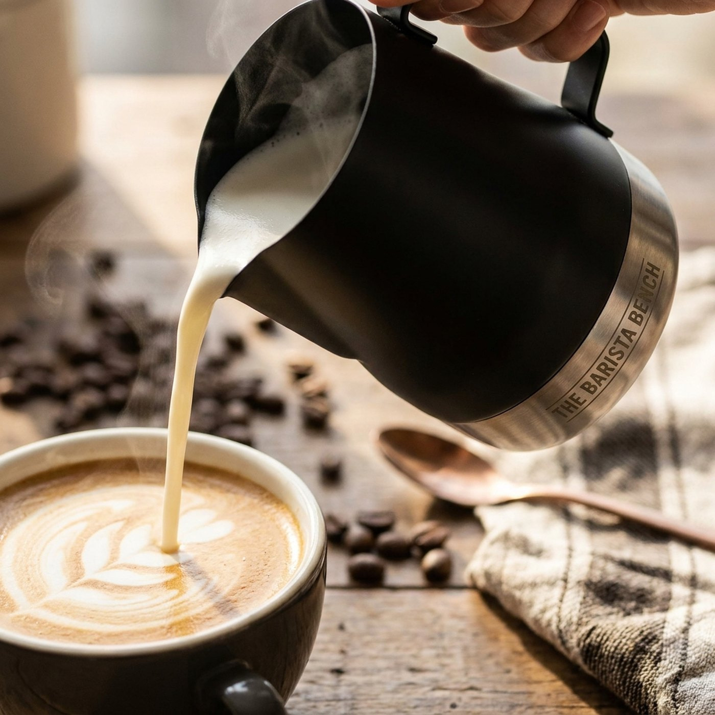 Nº7 Powder-Coated Steel Steaming Pitcher