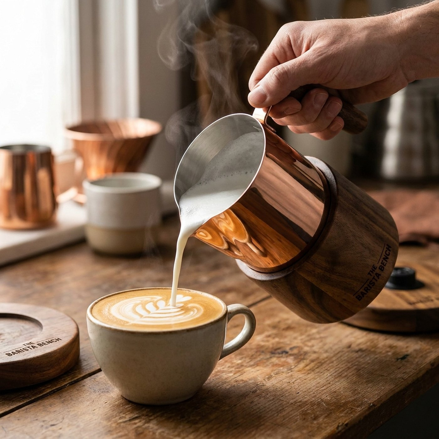Everyday Acacia Electric Milk Steamer