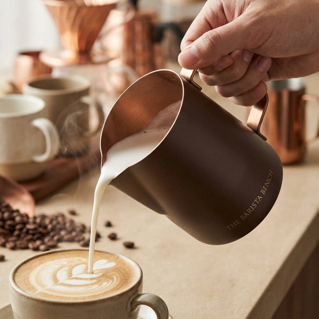 Everyday Powder-Coated Steel Latte Art Pitcher
