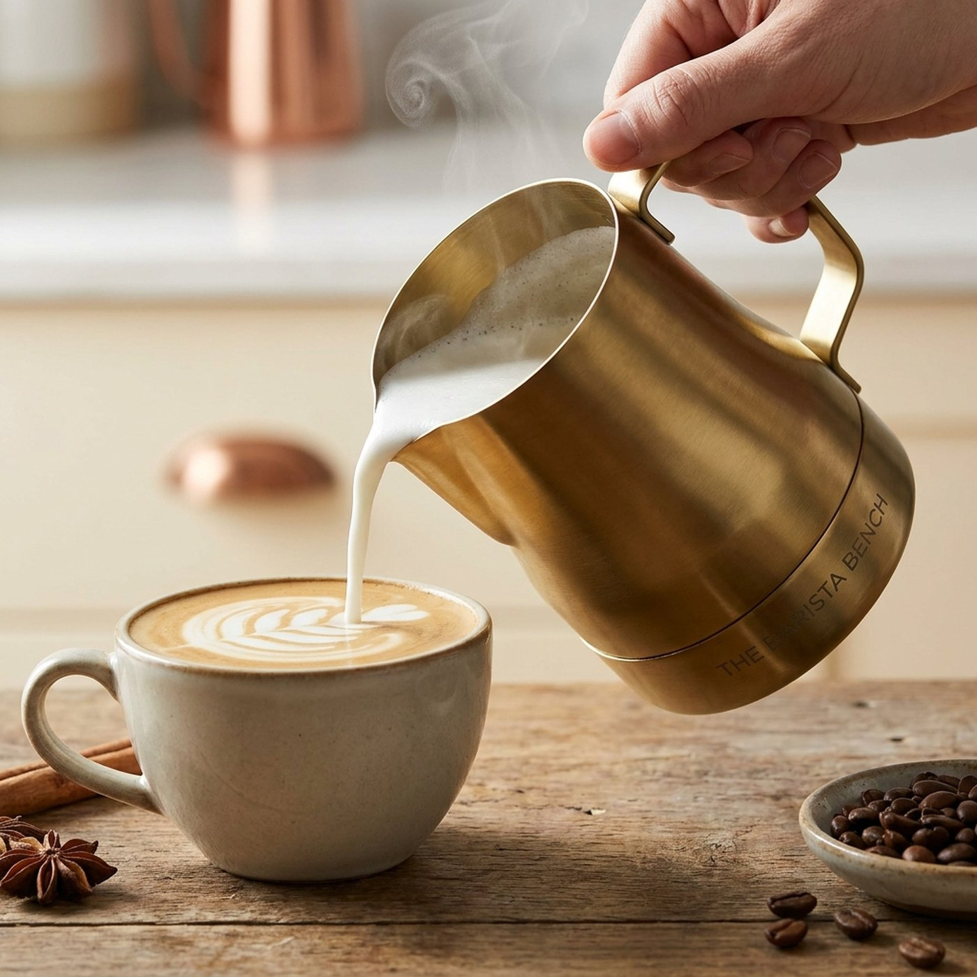 Matte Brass Steaming Pitcher