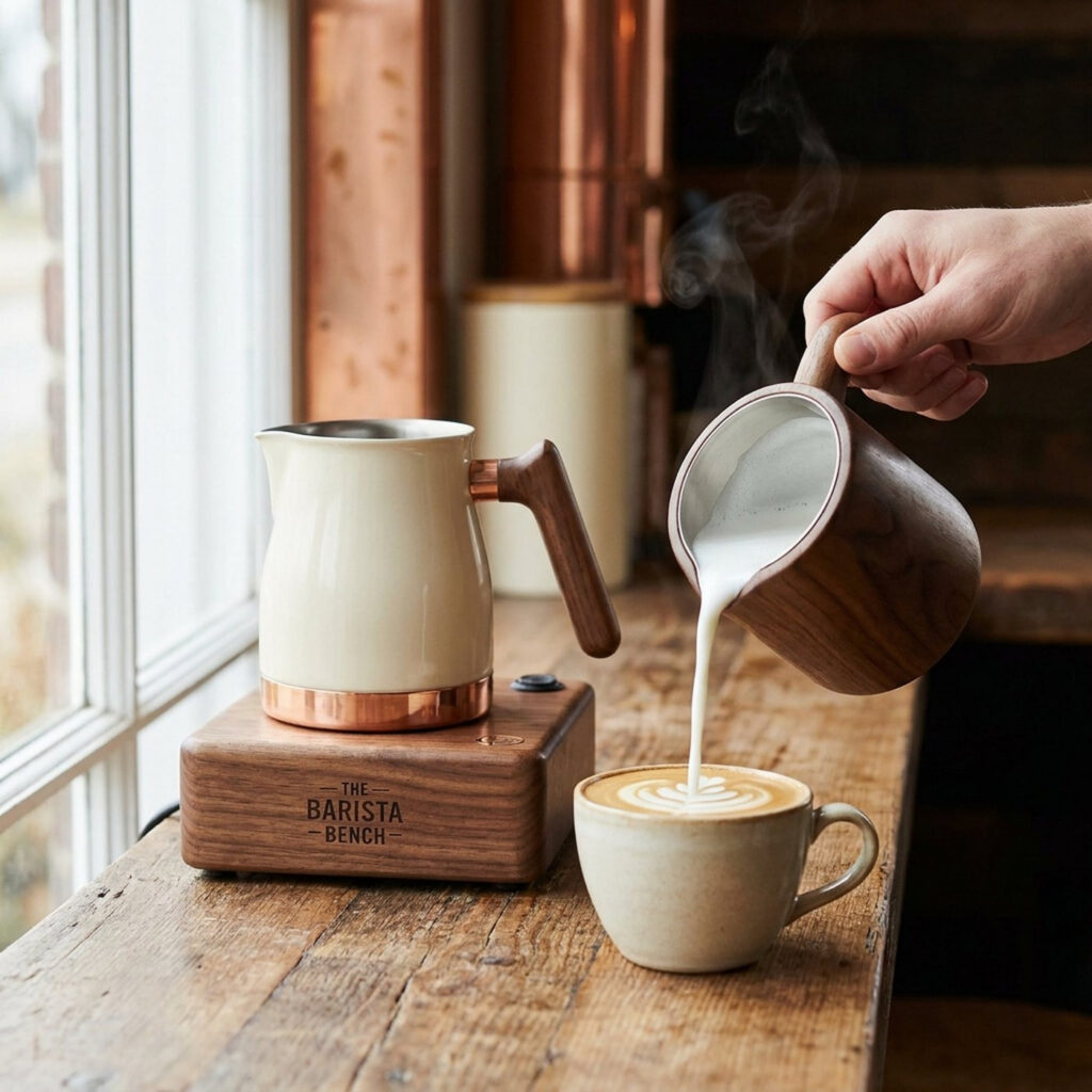 Artisan Walnut Electric Milk Steamer