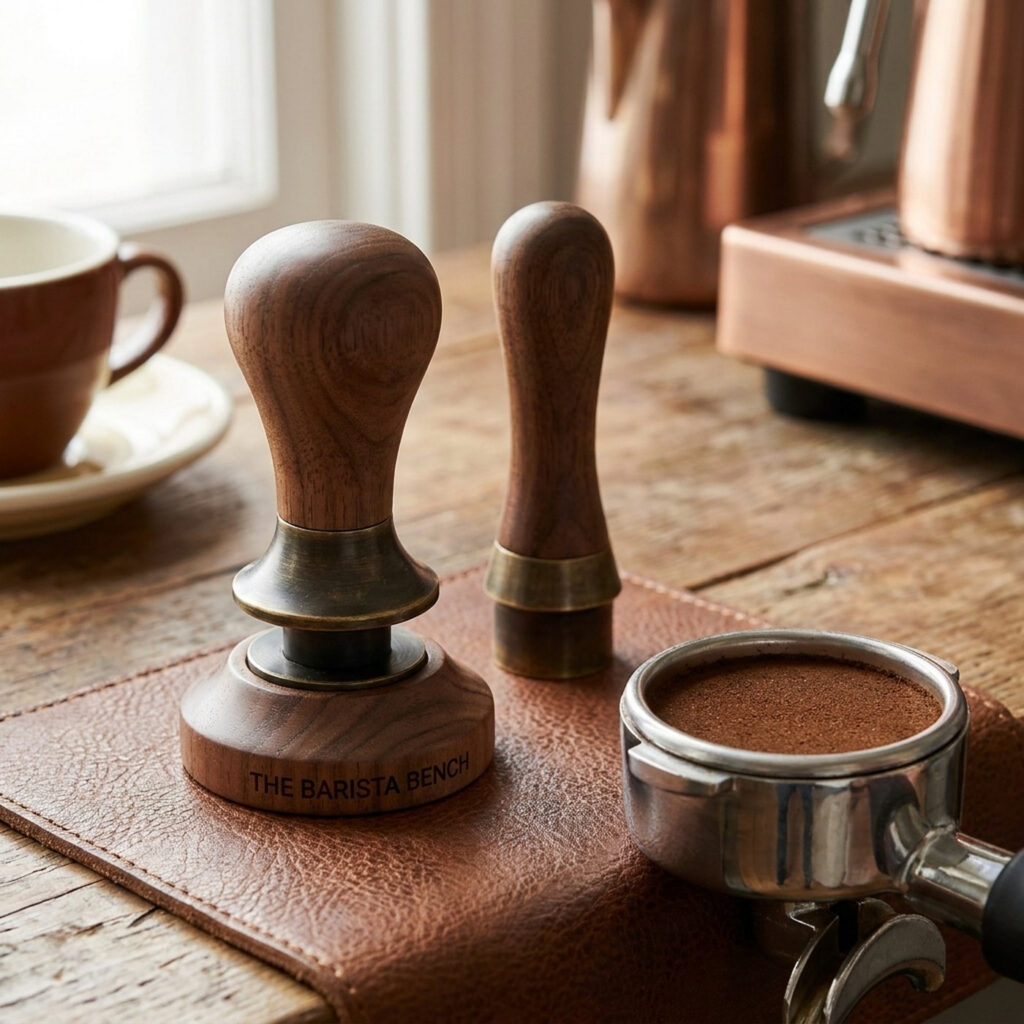 Field Walnut Tamper & Distributor Set