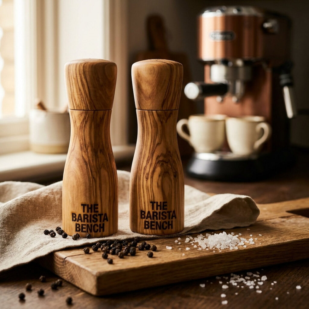 Artisan Olive Wood Gravity Electric Mill