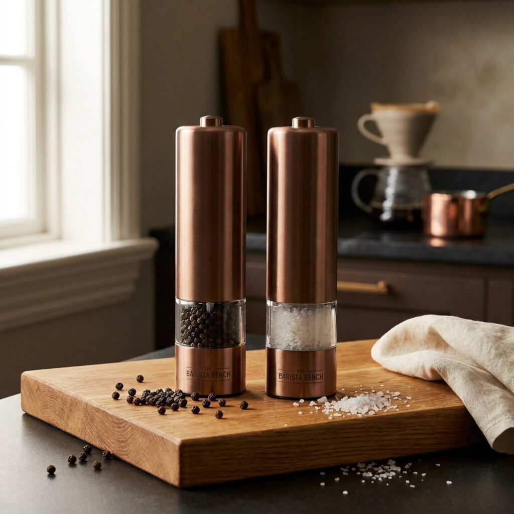 Matte Brushed Copper Electric Pepper Mill