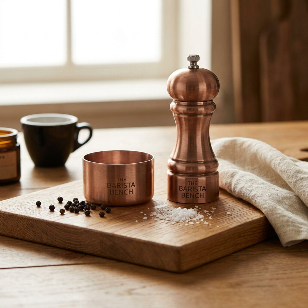Artisan Brushed Copper Salt Cellar