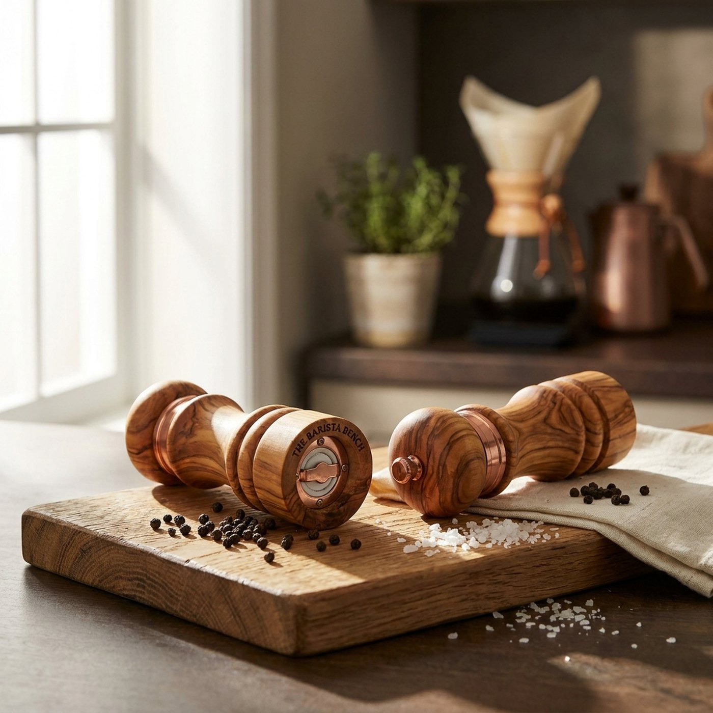 Origin Olive Wood Adjustable Pepper Grinder