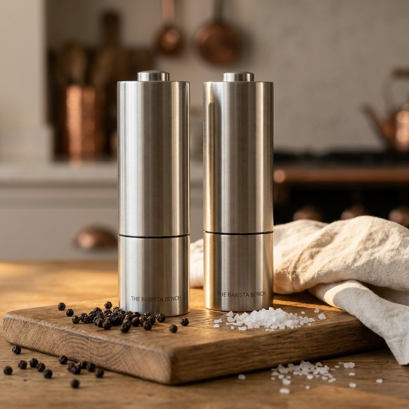 Matte Stainless Steel Dual Shaker Set