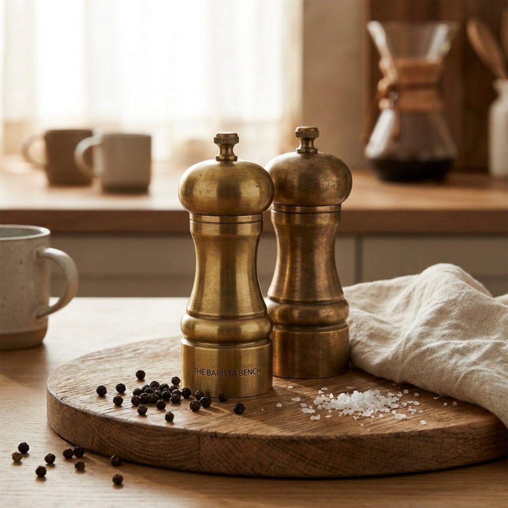 Slate Brass Salt & Pepper Mill Set