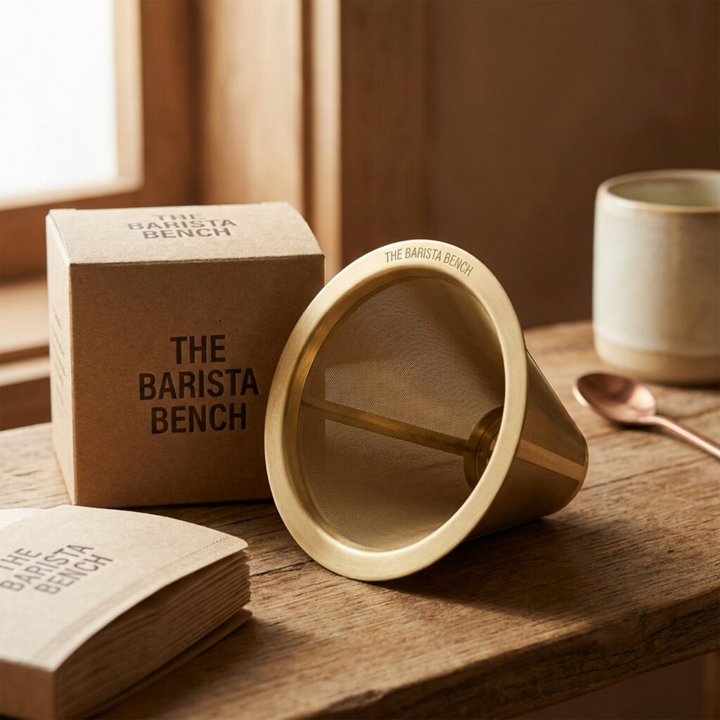Matte Brass Reusable Filter