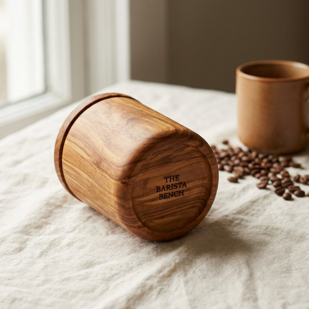 Everyday Olive Wood Coffee Canister
