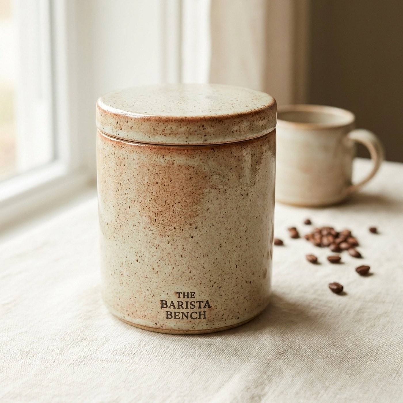 Kiln Stoneware Bean Storage Vault