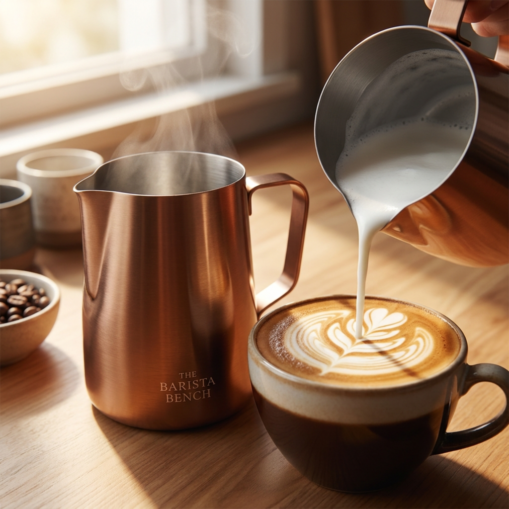 Heritage Brushed Copper Electric Milk Steamer