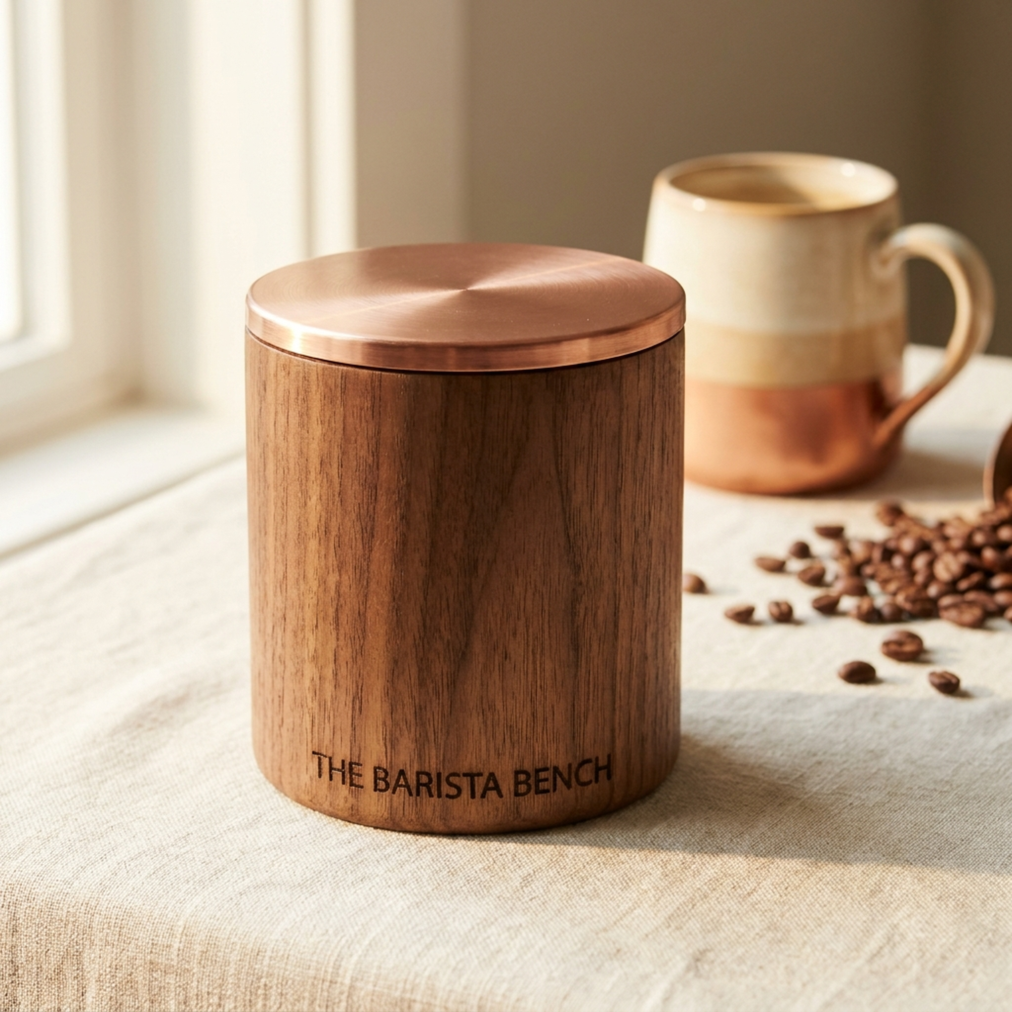 Heritage Walnut Bean Storage Vault