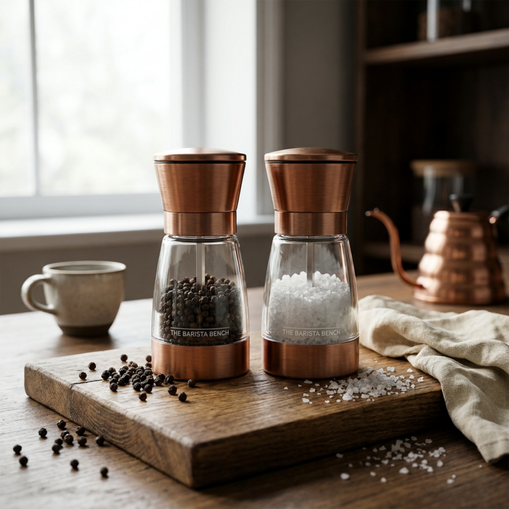 Heritage Borosilicate Glass Salt & Pepper Mill Set